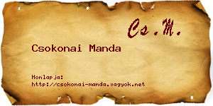 Csokonai Manda névjegykártya